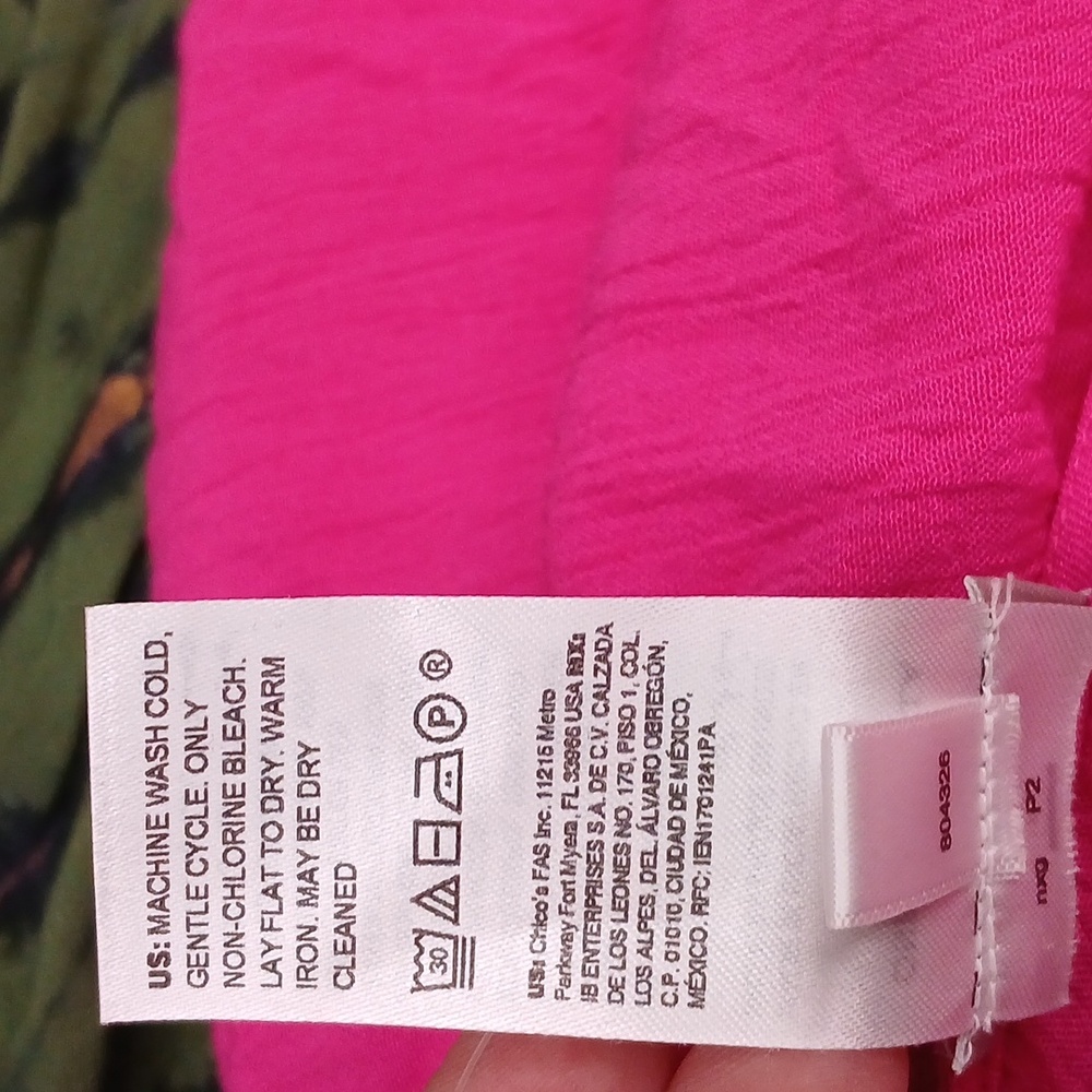 NWT Chico's Floral Embroidered Ruana Coverup wrap in Summer Berry / OS - Picture 9 of 9